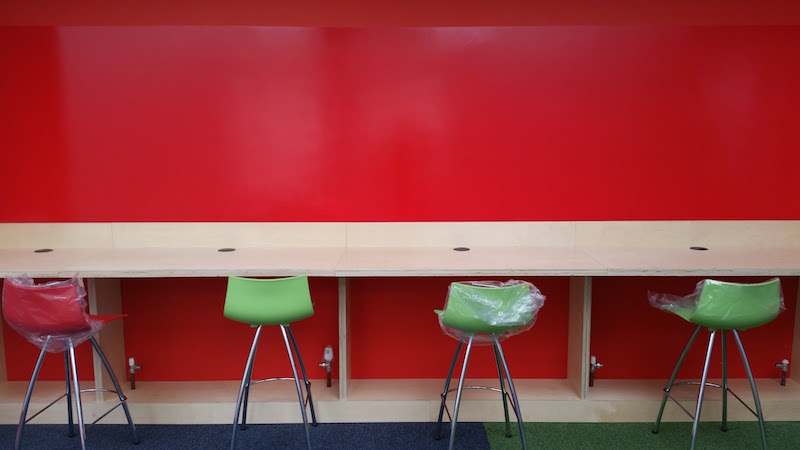 chairs at a desk