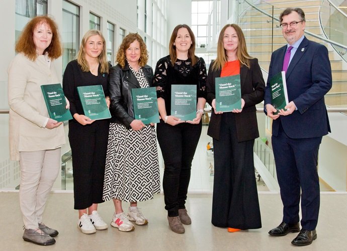 Dr. Hannagh McGinley and UCD staff standing together at the launch of the 