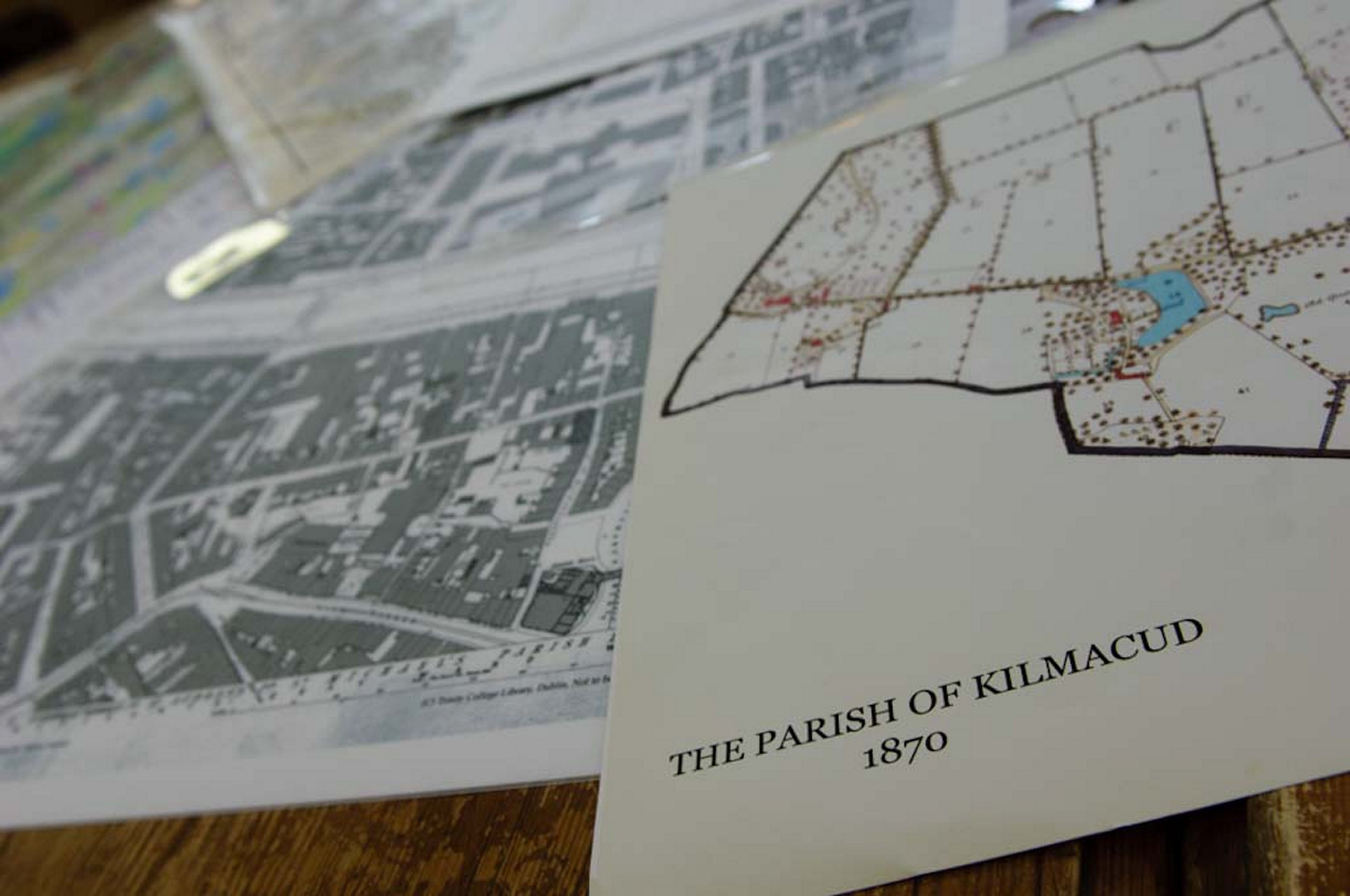 Two maps overlapping on a page