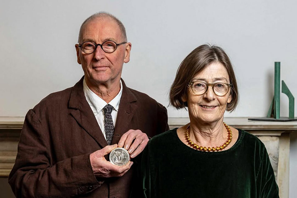 Professors Emeriti John Tuomey and Sheila O'Donnell Credit: Conor Healy