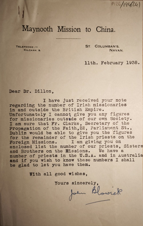 Typescript letter with signature