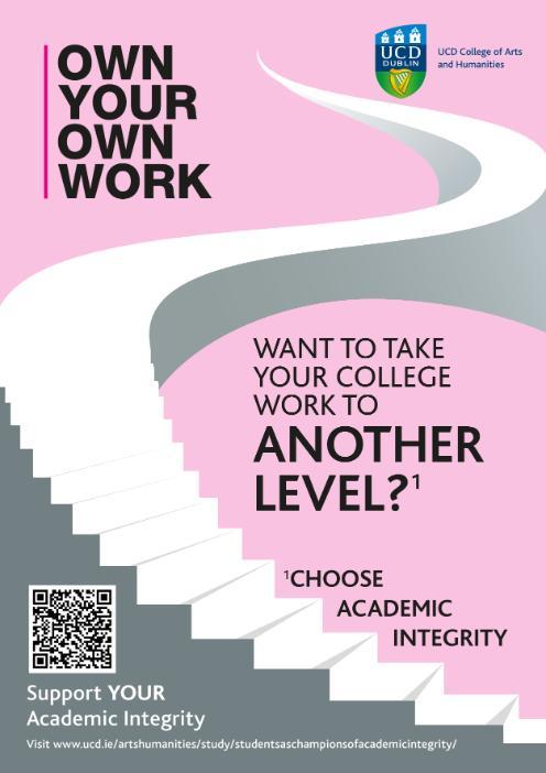 Poster urging people to 'Own your own work'