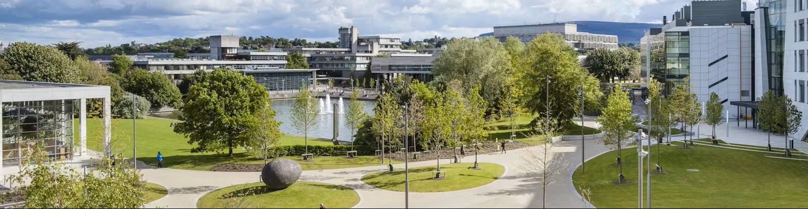 UCD Belfield Campus on a sunny day.