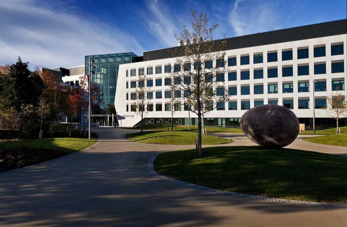 Exterior of the O'Brien Centre for Science building