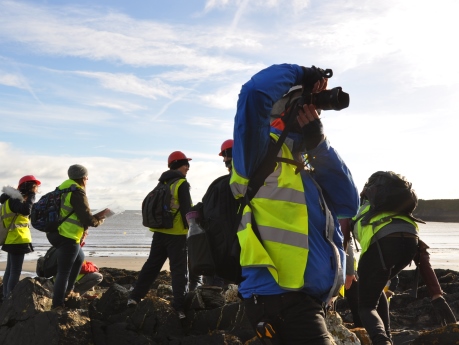 Students on field trip in Loughshinny 