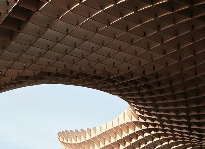 Wooden modular structure.