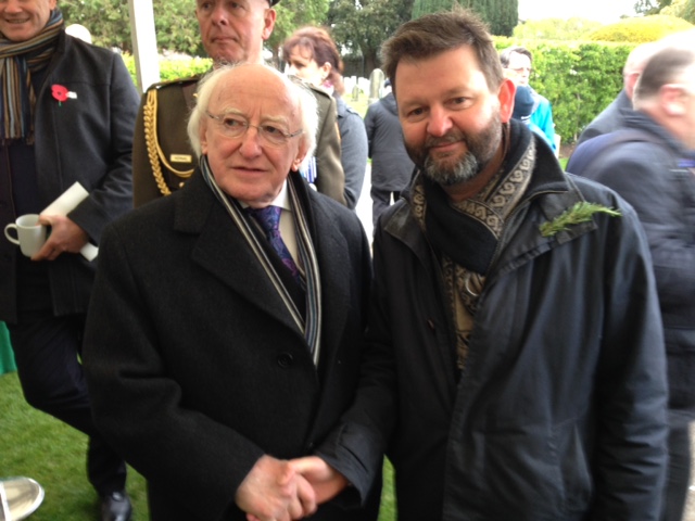 ANZAC Day 2016 photo with Eklund and President Higgins