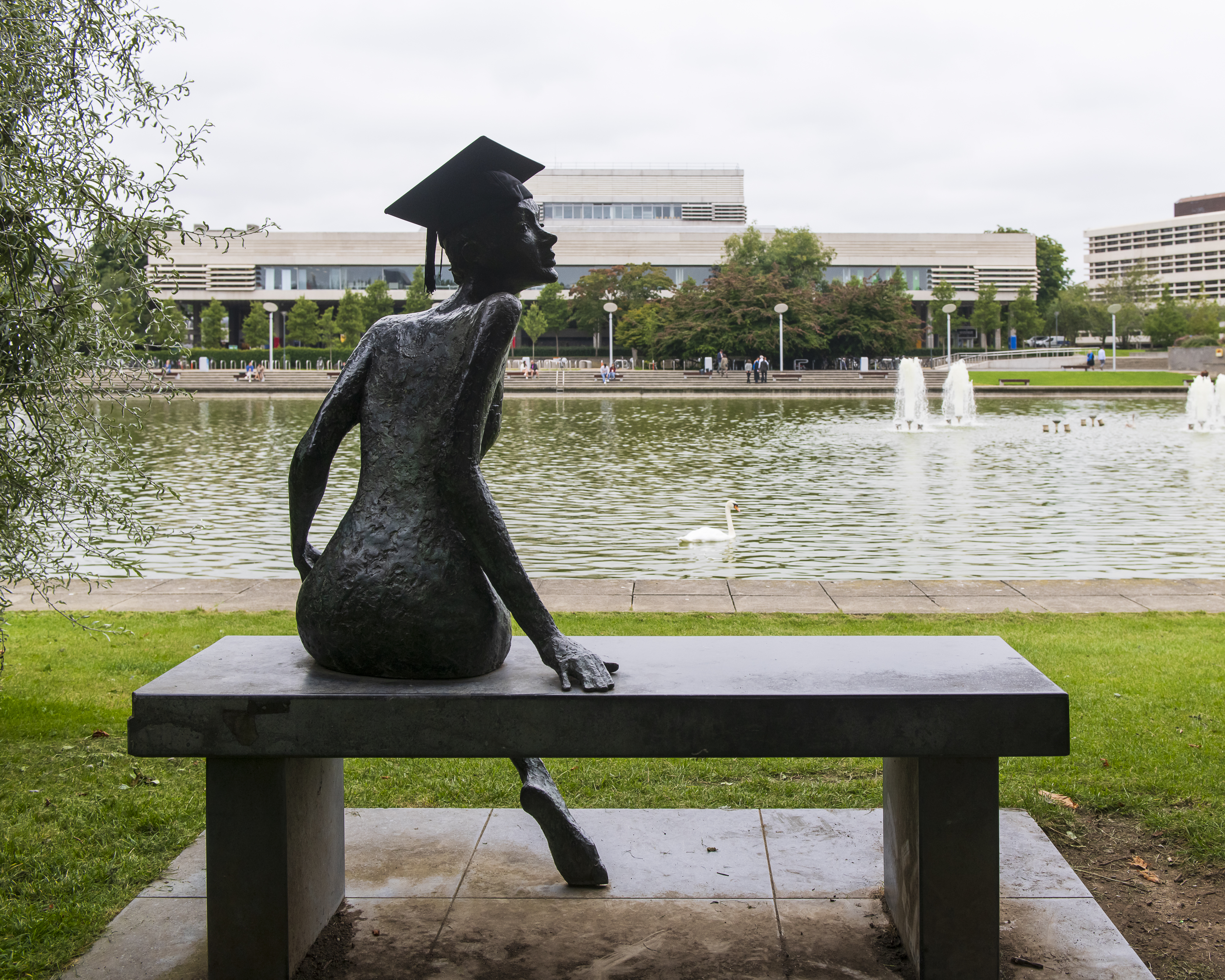 Scholar Looking over lake