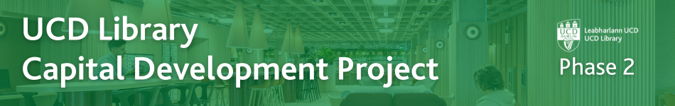 UCD James Joyce Library Level 3 with green overlay