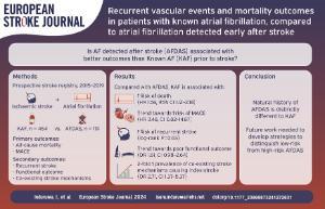 European Stroke Journal flyer, methods results and conclusion text