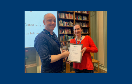 Dr Mark Pickering receives award from The Royal Microscopical Society for public outreach and education
