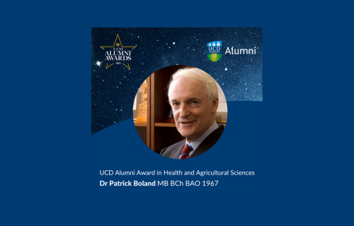 Congratulations to Dr Patrick Boland on winning the UCD Alumni Award in Health and Agricultural Sciences 2024