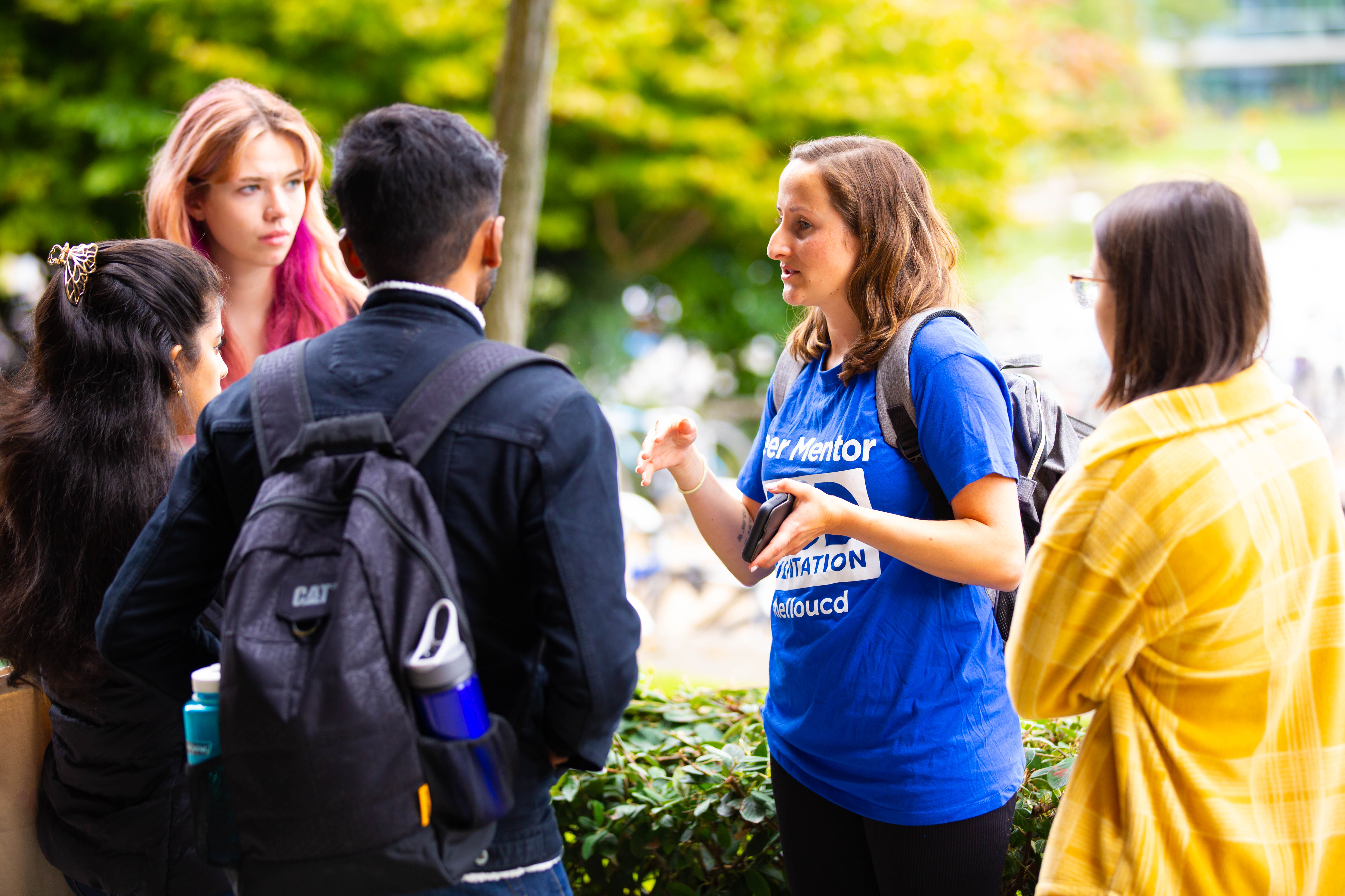 students with a peer mentor