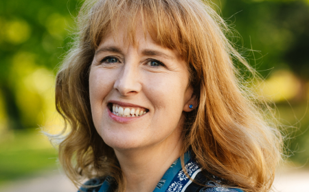 Woman smiling to camera