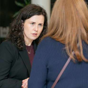 Two women at the UCD Physiotherapy 70th anniversary celebration