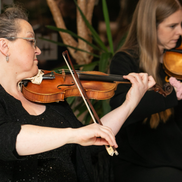 Violinists at the UCD Physiotherapy 70th anniversary celebration