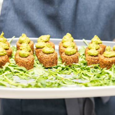 Close up of canapes on a plate