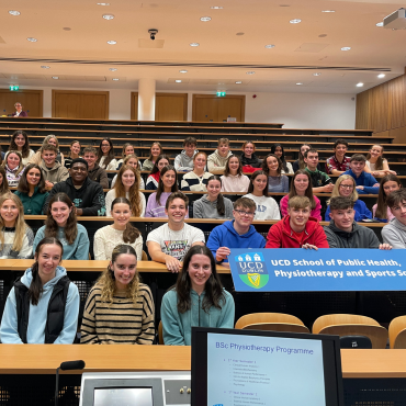 UCD Physiotherapy class at orientation September 2024