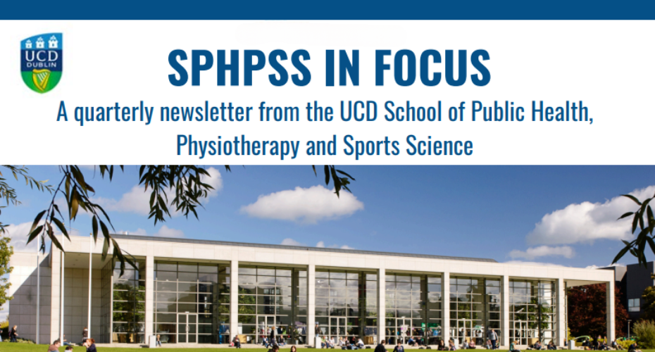 Front cover of UCD SPHPSS newsletter