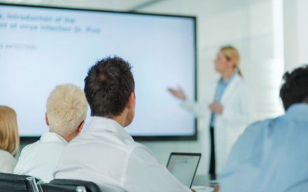 Doctor presenting at seminar