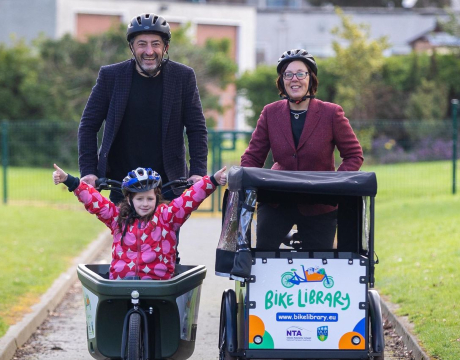 The UCD ‘bike library’ scheme encourages families to make a permanent move to sustainable travel and is being rolled out to schools across Dublin. 