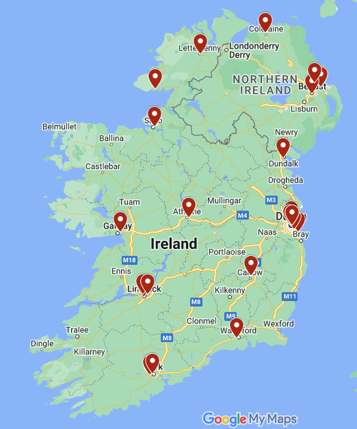 All Island Research Culture Network Map