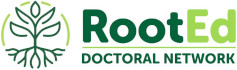 Rooted doctoral network logo image with tree and roots icon