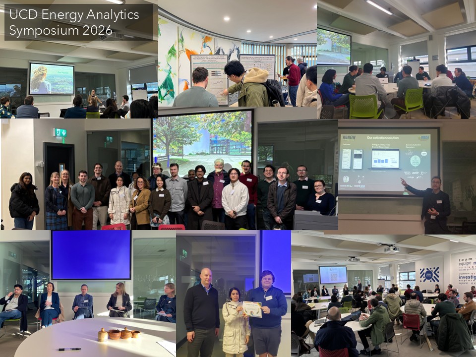 A collage of pictures from a symposium