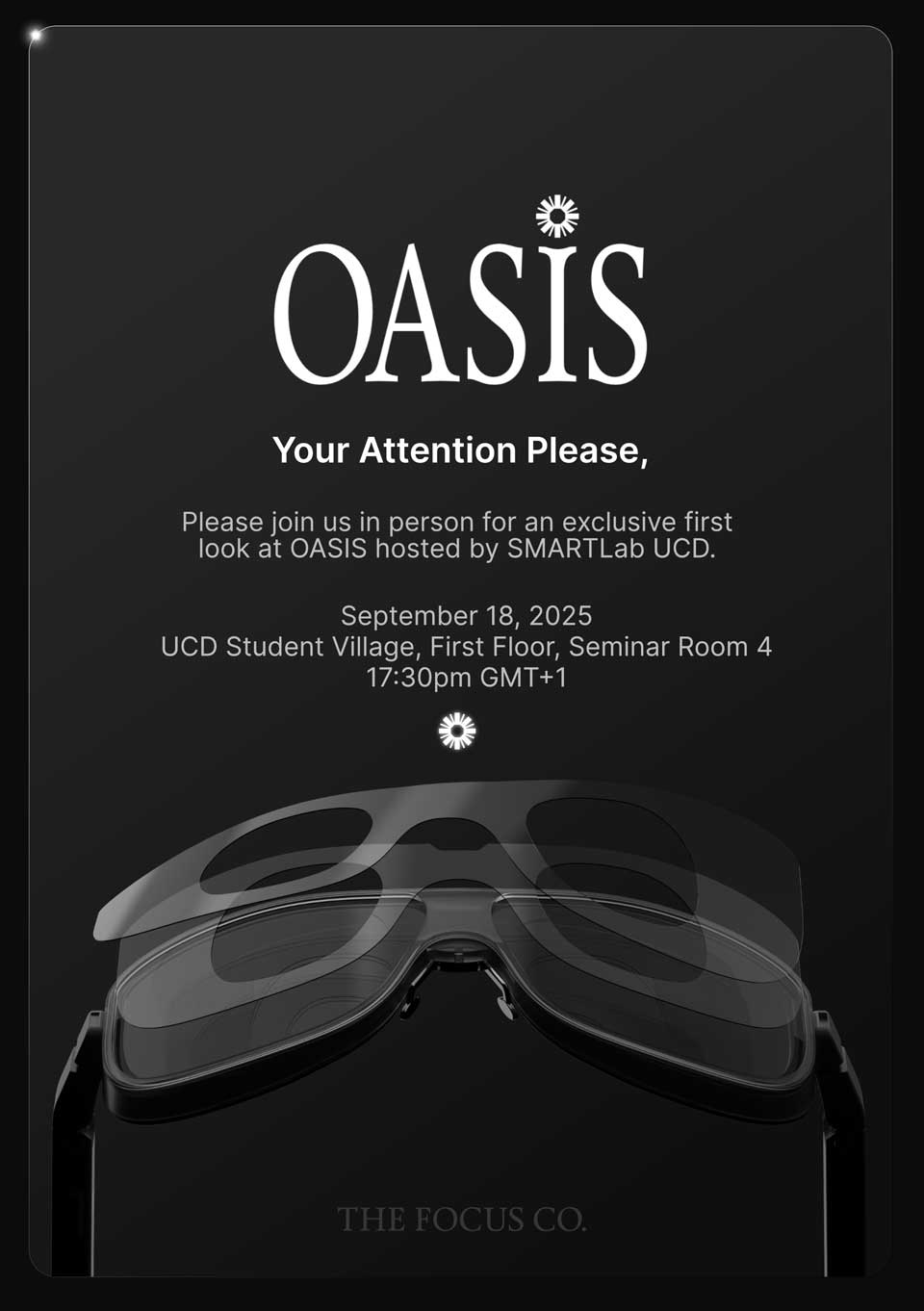 Oasis Showcase Flyer