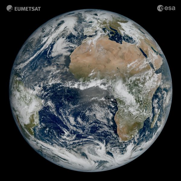 Full Earth image from space showing Africa