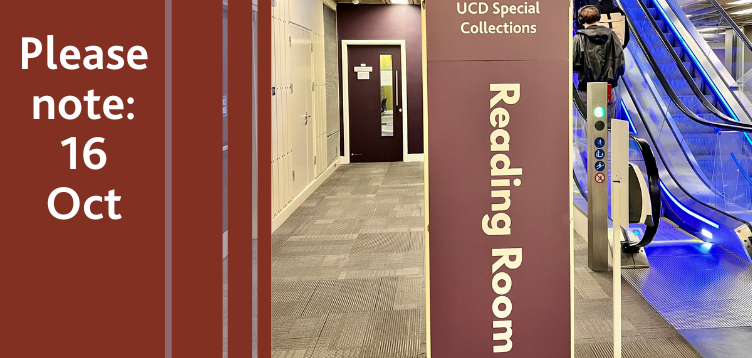 Special Collections Notice: 16th October