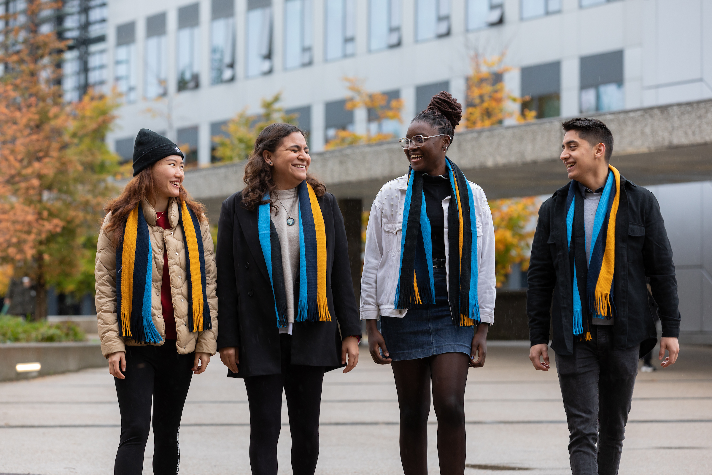 Students on a campus tour