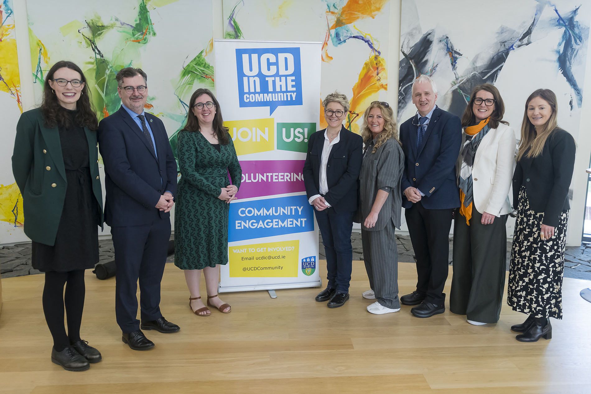 L:R: Theresa O’Leary, Professor Colin Scott, Dr. Karen Keaveney, Associate Professor Aideen Quilty, Sinead Mahon, Professor Joe Carthy, Aoife Fitzgerald, Niamh Byrne.