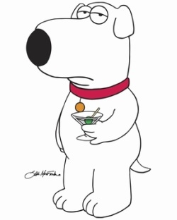 Brian Griffin with martini